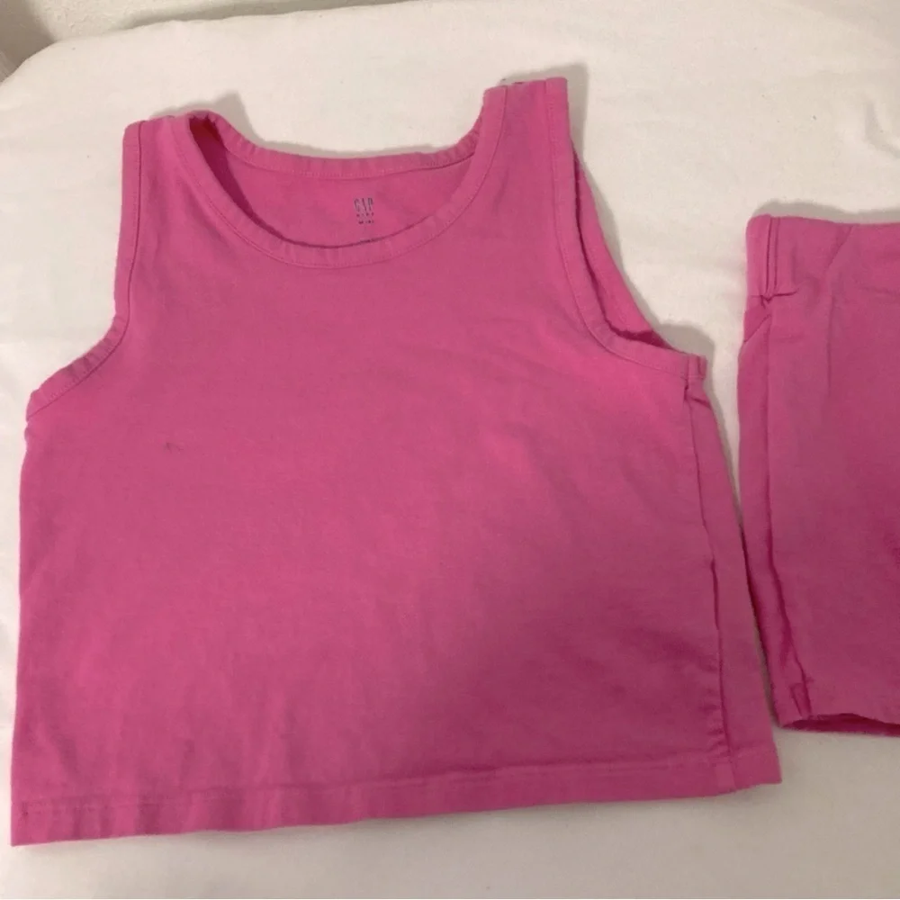 Gap Kids Girls Top Med (8) Skort S (6-7) Two-Piece Outfit Set Pink Everyday